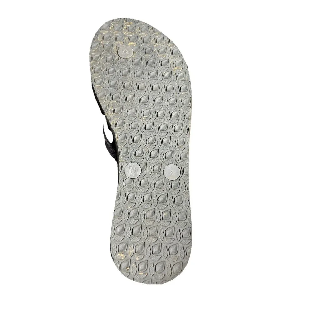 Reef Flip Flop Sandals Women’s‎ 6-7 Grey Silver Glitter Straps